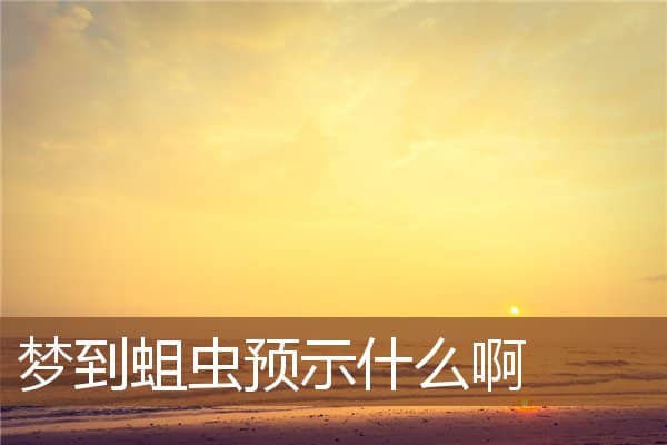 梦到蛆虫预示什么啊是什么意思
