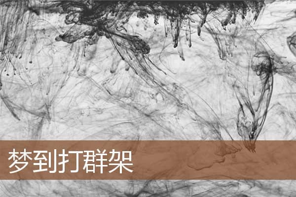 梦到打群架是什么意思
