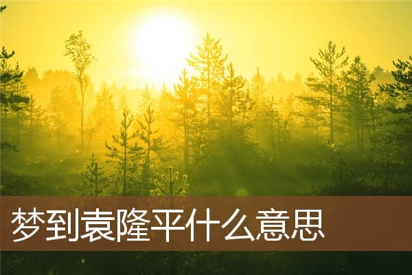 梦到袁隆平是什么意思