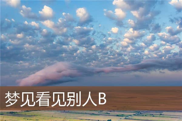 梦见看见别人B是什么意思