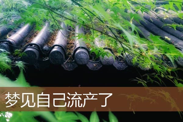 梦见自己流产了是什么意思