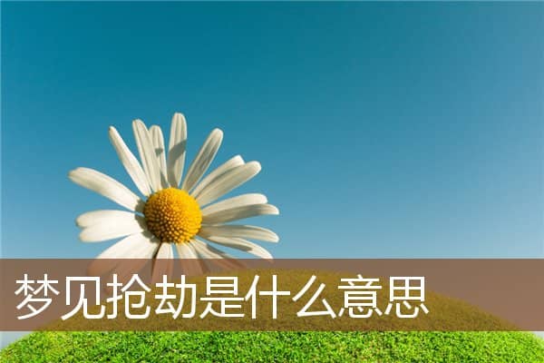 梦见抢劫是什么意思