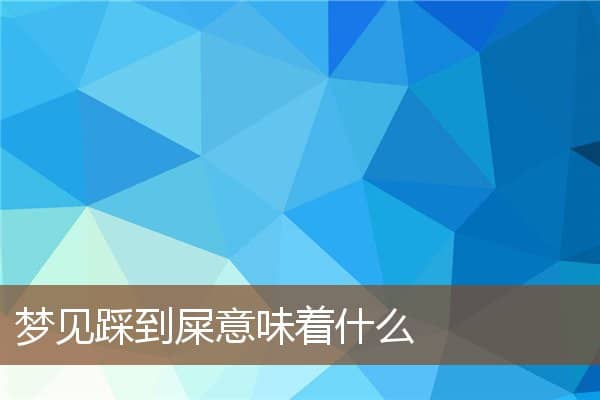 梦见踩到屎意味着什么是什么意思