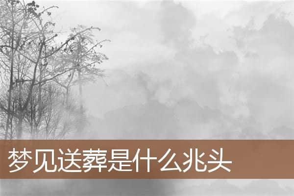 梦见送葬是什么兆头是什么意思